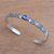 18k gold accent blue topaz cuff bracelet, 'Dot Elegance' - 18K Gold Accent on Sterling Silver Blue Topaz Cuff Bracelet (image 2b) thumbail