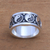 Sterling silver band ring, 'Peace Be With You' - Sterling Silver Yin and Yang Band Ring from Bali (image 2) thumbail