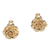 Gold plated sterling silver stud earrings, 'Blooming Rose' (.4 inch) - 18k Gold Plated Sterling Silver Rose Stud Earrings (.4 inch)