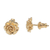Gold plated sterling silver stud earrings, 'Blooming Rose' (.4 inch) - 18k Gold Plated Sterling Silver Rose Stud Earrings (.4 inch) (image 2c) thumbail
