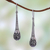 Sterling silver dangle earrings, 'Plumeria Drops' - Frangipani Flower Sterling Silver Dangle Earrings from Bali (image 2) thumbail