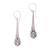 Sterling silver dangle earrings, 'Plumeria Drops' - Frangipani Flower Sterling Silver Dangle Earrings from Bali thumbail