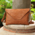 Leather sling, 'Stylish Envelope in Copper' - Envelope-Shaped Leather Sling in Copper from Bali (image 2) thumbail