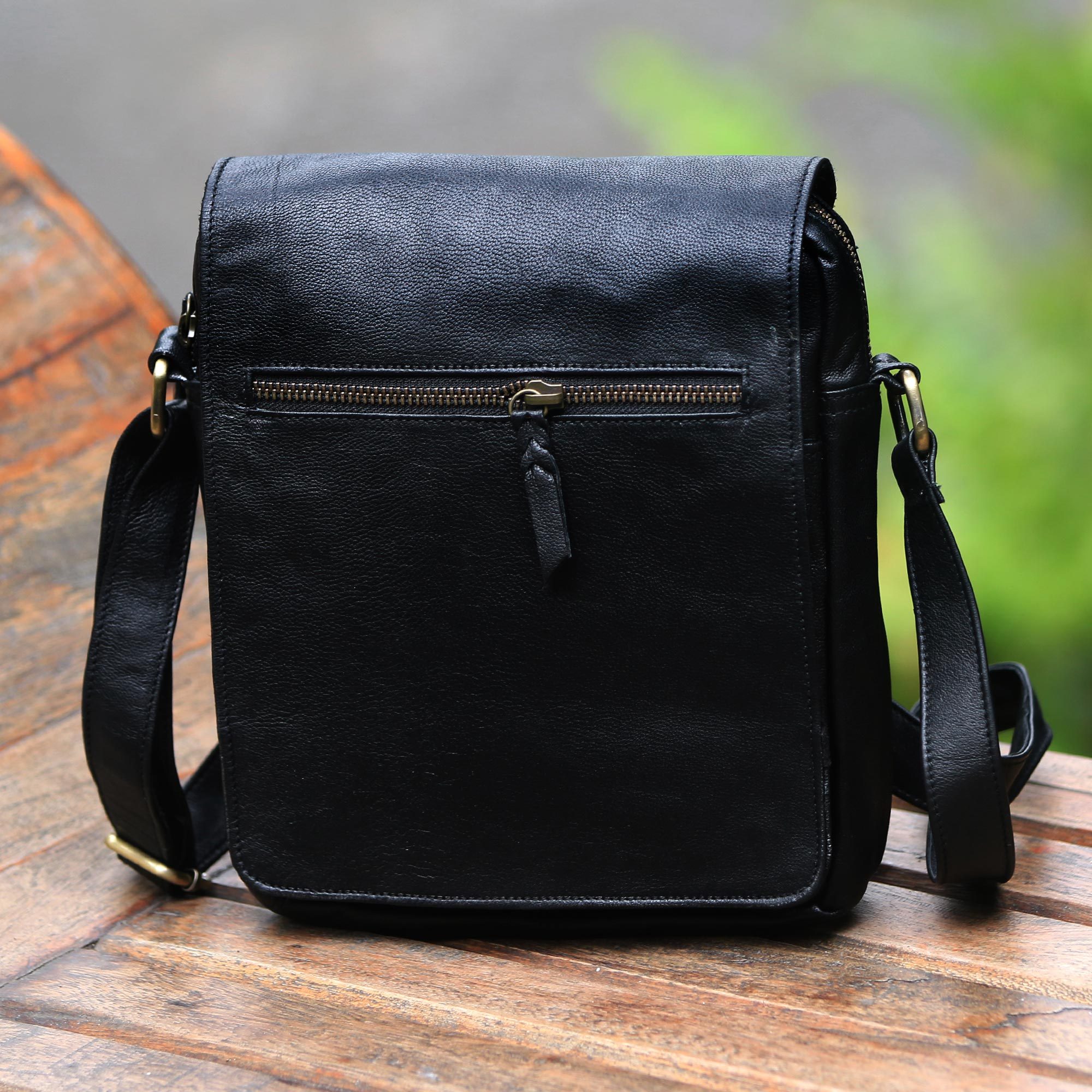 handmade leather sling bag