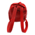 Leather backpack, 'Truntum Pattern' - Truntum Pattern Leather Backpack in Crimson from Bali (image 2d) thumbail