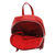 Leather backpack, 'Truntum Pattern' - Truntum Pattern Leather Backpack in Crimson from Bali (image 2e) thumbail