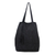 Leather tote, 'Jogja Shopper in Black' - Handmade Leather Tote Handbag in Black from Bali thumbail