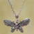 Amethyst pendant necklace, 'Elaborate Butterfly' - Amethyst and Sterling Silver Butterfly Pendant Necklace (image 2) thumbail