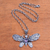 Amethyst pendant necklace, 'Elaborate Butterfly' - Amethyst and Sterling Silver Butterfly Pendant Necklace (image 2b) thumbail