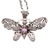 Amethyst pendant necklace, 'Elaborate Butterfly' - Amethyst and Sterling Silver Butterfly Pendant Necklace (image 2c) thumbail