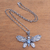 Blue topaz pendant necklace, 'Elaborate Butterfly' - Blue Topaz and Sterling Silver Butterfly Pendant Necklace (image 2b) thumbail