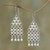Pendientes candelabro de plata de ley - Aretes tipo candelabro de plata esterlina elaborados en Java