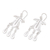 Sterling silver filigree dangle earrings, 'Gombyok Leaf' - Sterling Silver Filigree Dangle Earrings Crafted in Java
