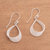Sterling silver filigree dangle earrings, 'Elegant Ribbon' - Sterling Silver Filigree Ribbon Dangle Earrings from Java (image 2b) thumbail