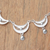 Sterling silver filigree link bracelet, 'Sabit Moon' - Crescent Sterling Silver Filigree Link Bracelet from Java