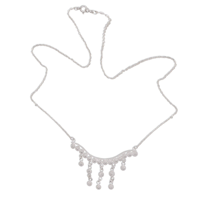Collar colgante de plata esterlina - Collar con colgante colgante de plata de ley de Java