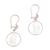 Sterling silver dangle earrings, 'Krishna Circle' - Circular Sterling Silver Krishna Dangle Earrings from Java (image 2a) thumbail