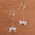Filigrane Ohrhänger aus Sterlingsilber - Bogenförmige filigrane Ohrhänger aus Sterlingsilber