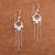 Sterling silver waterfall earrings, 'Pure Circles' - Circle Pattern Sterling Silver Filigree Waterfall Earrings (image 2b) thumbail