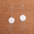 Sterling silver waterfall chandelier earrings, 'Pure Shields' - Circular Sterling Silver Filigree Waterfall Earrings