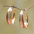 Gold accented sterling silver half-hoop earrings, 'Metallic Rainbow' - Gold Accent Sterling Silver Half-Hoop Earrings from Bali