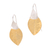 Gold plated dangle earrings, 'Modern Fall' - 22k Gold Plated Dangle Earrings from Bali (image 2a) thumbail