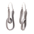 Sterling silver hoop earrings, 'Dark Loops' - Combination Finish Sterling Silver Hoop Earrings from Bali