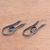 Sterling silver hoop earrings, 'Dark Loops' - Combination Finish Sterling Silver Hoop Earrings from Bali