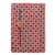 Tagebuch aus Batik-Baumwolle – Rot-weißes Baumwolleinband-Tagebuch mit Seiten aus Recyclingpapier