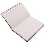 Batik cotton journal, 'Archer in the Trees' - Black Leaf Motif Cotton Cover Journal Recycled Paper