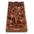 Wood relief panel, 'Sarasvati' - Suar Wood Relief Panel of Hindu God Saraswati from Indonesia