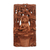 Wood relief panel, 'Buddha in Nature' - Hand-Carved Suar Wood Relief Panel of Buddha Praying