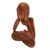 Wood sculpture, 'Wondering' - Abstract Suar Wood Sculpture of a Person from Indonesia (image 2b) thumbail