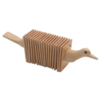 Jempinis Wood Dove Shaped Percussion Instrument from Bali