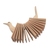 Wood clacker instrument, 'Singing Dove' - Jempinis Wood Dove Shaped Percussion Instrument from Bali (image 2d) thumbail