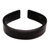 Leather cuff bracelet, 'Sagacity' - Black Leather Cuff Bracelet with Distressed Finish