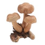 Wood figurine, 'Bali Mushrooms' - Jempinis Wood Mushroom Figurine from Bali