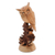 Wood sculpture, 'Perched Owl' - Jempinis Wood Owl Sculpture from Bali thumbail
