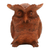 Wood sculpture, 'Owl Elder' - Hand-Carved Suar Wood Owl Sculpture from Bali