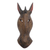 Wood mask, 'Brown Horse' - Hand-Carved Brown Albesia Wood Horse Mask from Bali