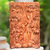 Wood relief panel, 'Sita and Hanuman' - Ramayana-Themed Cempaka Wood Relief Panel from Bali thumbail