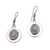 Rainbow moonstone dangle earrings, 'Framed Ovals' - Oval Rainbow Moonstone Dangle Earrings from Bali