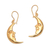 Ohrhänger aus vergoldetem Sterlingsilber - Vergoldete Mond-Ohrringe aus Sterlingsilber aus Bali