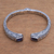Amethyst cuff bracelet, 'Sukawati Helix' - Helix Pattern Amethyst Cuff Bracelet from Bali (image 2b) thumbail