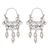 Kronleuchter-Ohrringe aus Zuchtperlen - Silber-weiße Kronleuchter-Ohrringe mit Zuchtperlen aus Bali
