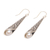 Cultured pearl dangle earrings, 'Balinese Trumpet in White' - White Cultured Pearl Cone Dangle Earrings from Bali (image 2c) thumbail