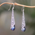 Cultured pearl dangle earrings, 'Balinese Trumpet in Peacock' - Peacock Cultured Pearl Cone Dangle Earrings from Bali (image 2) thumbail