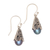 Cultured pearl dangle earrings, 'Little Trumpets in Peacock' - Peacock Cultured Pearl Dangle Earrings from Bali (image 2a) thumbail