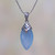 Gold accented chalcedony pendant necklace, 'Pure Sparkle' - Gold Accented 15-Carat Chalcedony Pendant Necklace from Bali