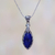 Gold accented lapis lazuli pendant necklace, 'Vine Wreath' - Gold Accented 18-Carat Lapis Lazuli Pendant Necklace